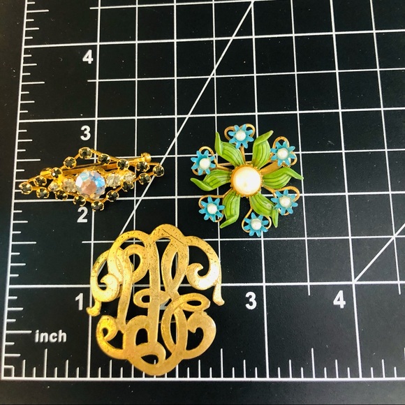 Vintage Small Brooch Lot Austria Haskell - Picture 5 of 6